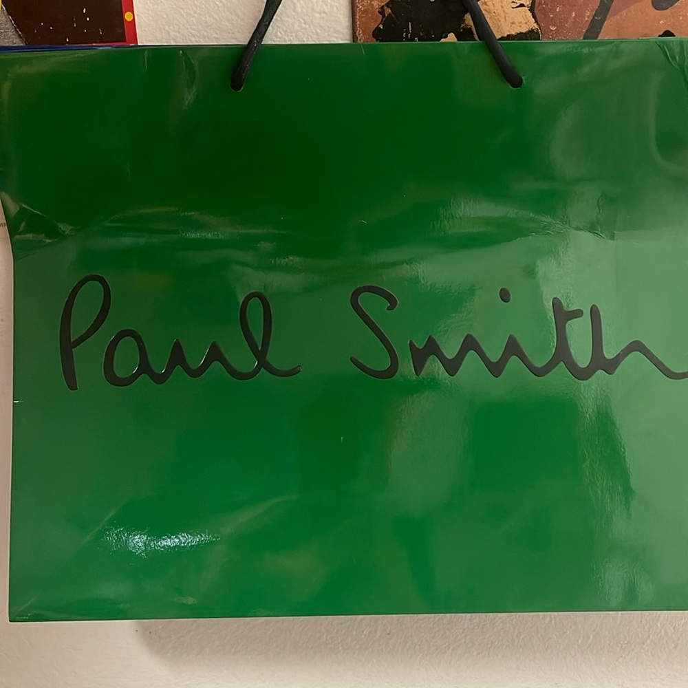 Paul smith blue green retail paper shopping bag